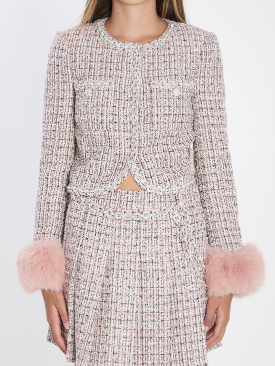 25FW 셀프 포트레이트 케이프 AW25098J PINK PINK PURPLE