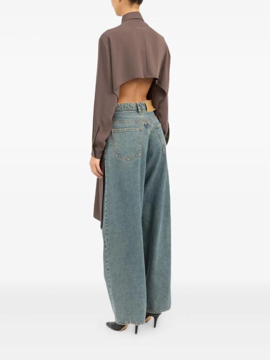 25FW MM6 메종마르지엘라 셔츠 S52DT0049S43455 134 BROWN - MM6 MAISON MARGIELA