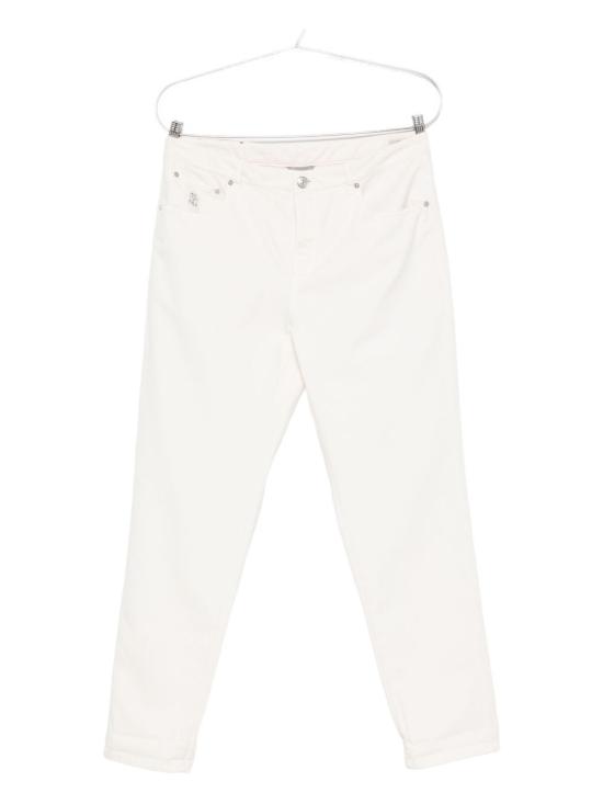 25FW 브루넬로 쿠치넬리 스트레이트 팬츠 M252UF1010 C6007 WHITE