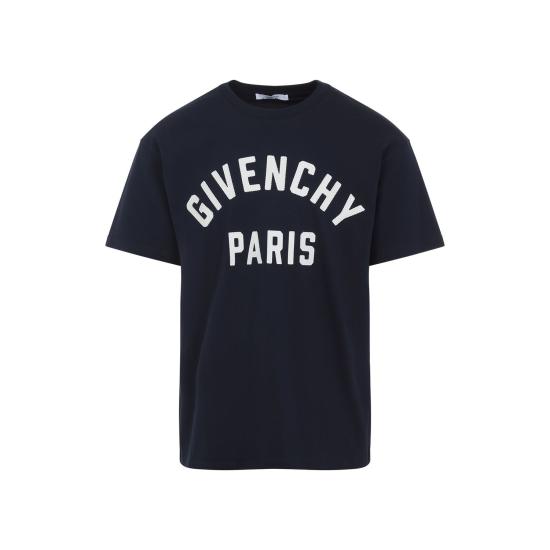 25FW 지방시 맥시 로고 코튼 티셔츠 BM71NK3YRS 411 BLUE - GIVENCHY