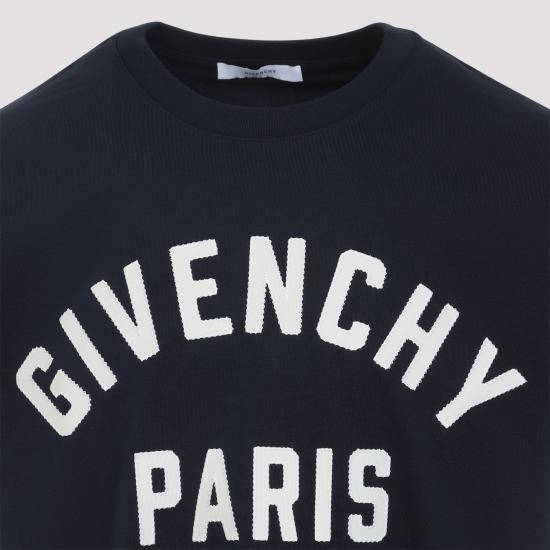 25FW 지방시 맥시 로고 코튼 티셔츠 BM71NK3YRS 411 BLUE - GIVENCHY