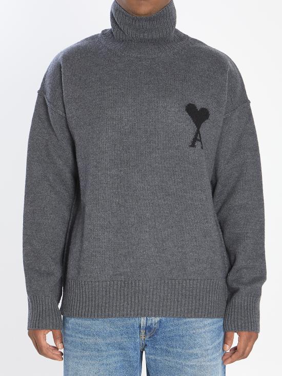25FW 아미 ADC 터틀넥 스웨터  UKS839018 0504 GREY