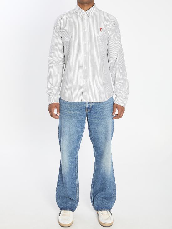 25FW 아미 ADC버튼 다운 셔츠 BFUSH063C00087 039 WHITE - AMI