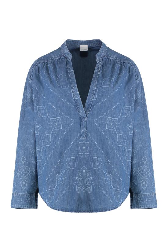 25SS 핑코 반팔 티셔츠 104975A2I8PJE Denim