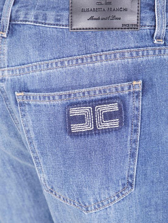 25FW 엘리자베타프랜치 스트레이트 팬츠 PJ09I56E2 104 BLUE - ELISABETTA FRANCHI