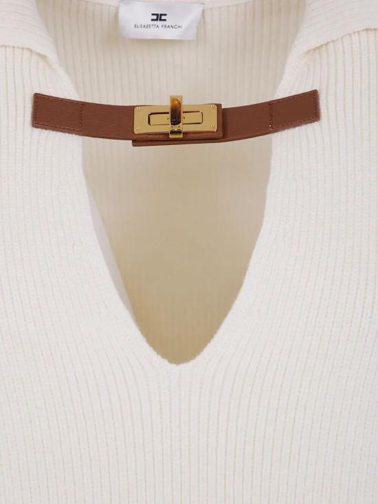 25FW 엘리자베타프랜치 스웨터 MK06S56E2 DZ09 WHITE - ELISABETTA FRANCHI