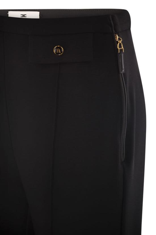 25FW 엘리자베타프랜치 스트레이트 팬츠 PA12156E2 110 BLACK - ELISABETTA FRANCHI