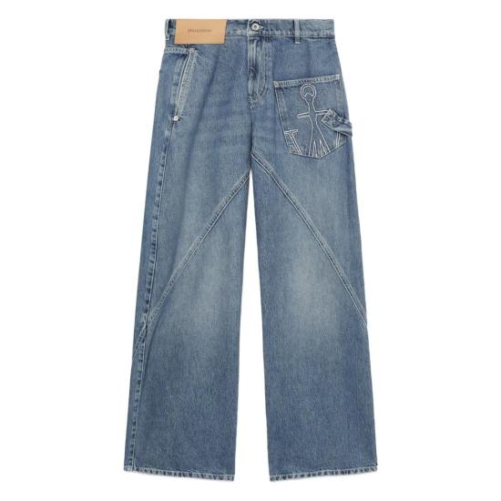 25FW JW앤더슨 트위스트 워크웨어 진 DT0102 PG1735 804 BLUE