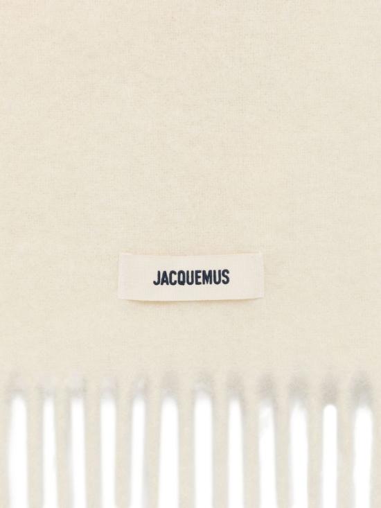 25FW 자크뮈스 프린지 울 스카프 ACU00572BOT4032 110 Off white - JACQUEMUS