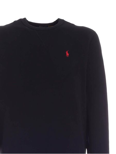 24FW 폴로 랄프로렌 포니 로고 자수 맨투맨  710766772 001 BLACK - POLO RALPH LAUREN