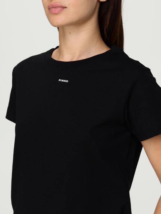 25FW 핑코 반팔 티셔츠 100373A2RE Z99 Black - PINKO