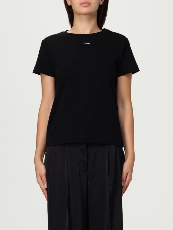 25FW 핑코 반팔 티셔츠 100373A2RE Z99 Black