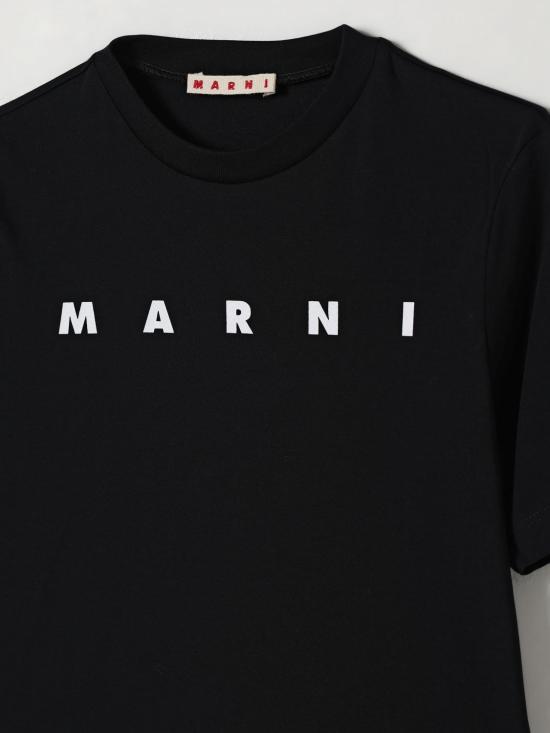 25FW [키즈] 마르니 티셔츠 M01601M00RF 0M900 Black - MARNI