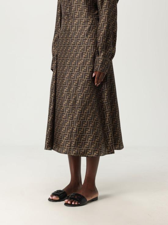 25FW 펜디 롱 스커트 FQ7601A8G3 F1440 Dove Grey - FENDI