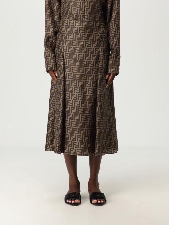 25FW 펜디 롱 스커트 FQ7601A8G3 F1440 Dove Grey