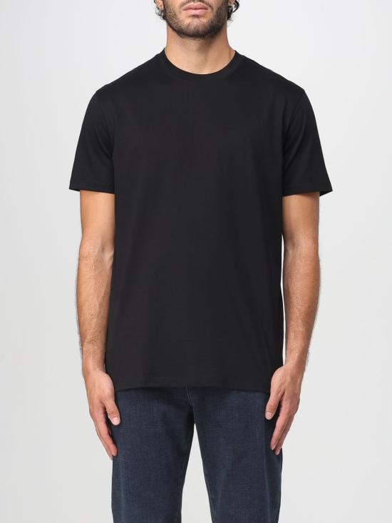 25FW 알마니 반팔 티셔츠 XM001282AF10364 UC001 Black