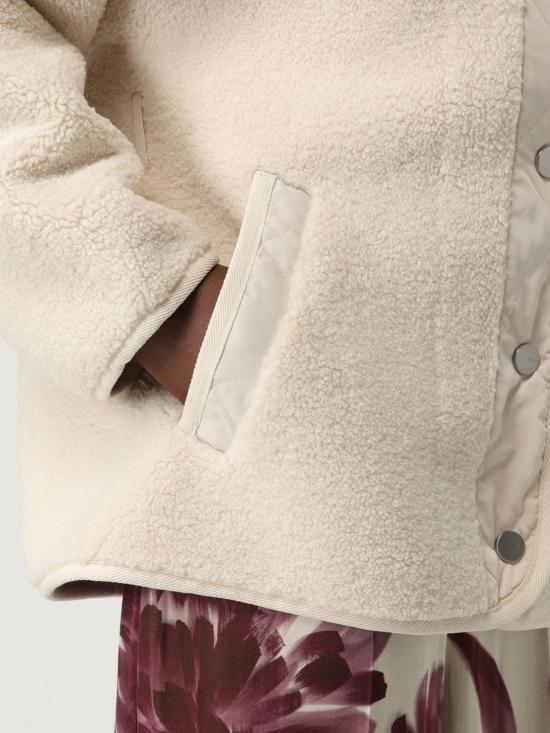 25FW 핑코 CAPPERI 카페리 테디 이펙트 쇼트 피코트 105473A2QC C00 White - PINKO