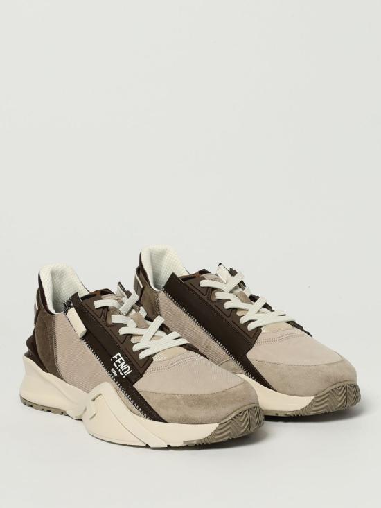 26SS 펜디 플로우 레더 스니커즈 7E1766AU2O F1SVP Beige - FENDI