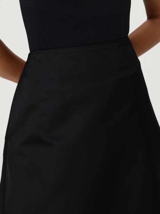 25FW 알렉산더 맥퀸 미디 스커트 832556QEAGH 1000 Black - ALEXANDER MCQUEEN