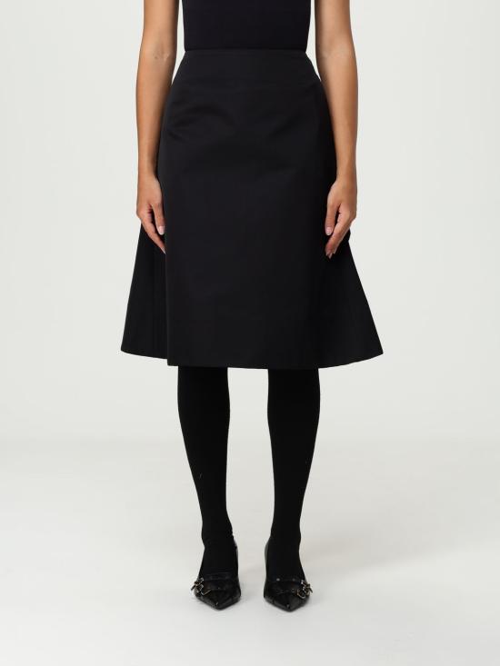 25FW 알렉산더 맥퀸 미디 스커트 832556QEAGH 1000 Black