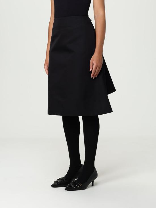 25FW 알렉산더 맥퀸 미디 스커트 832556QEAGH 1000 Black - ALEXANDER MCQUEEN