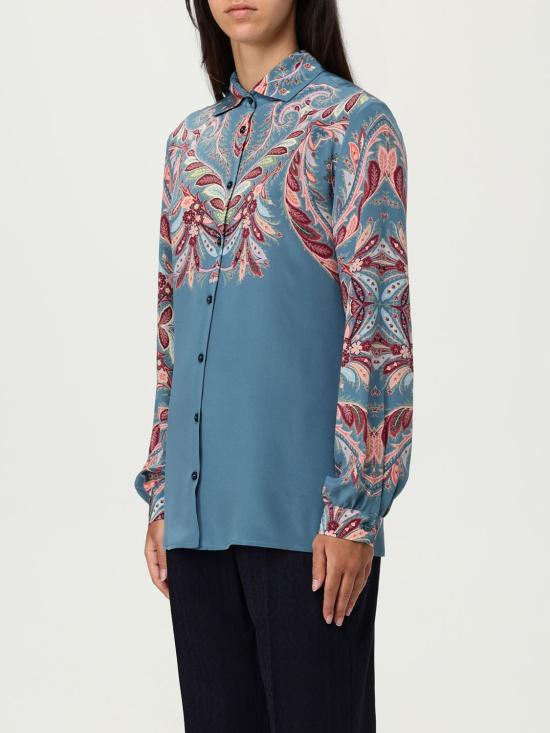25FW 에트로 블라우스 WRIA0019AKA37 X0884 Gnawed Blue - ETRO