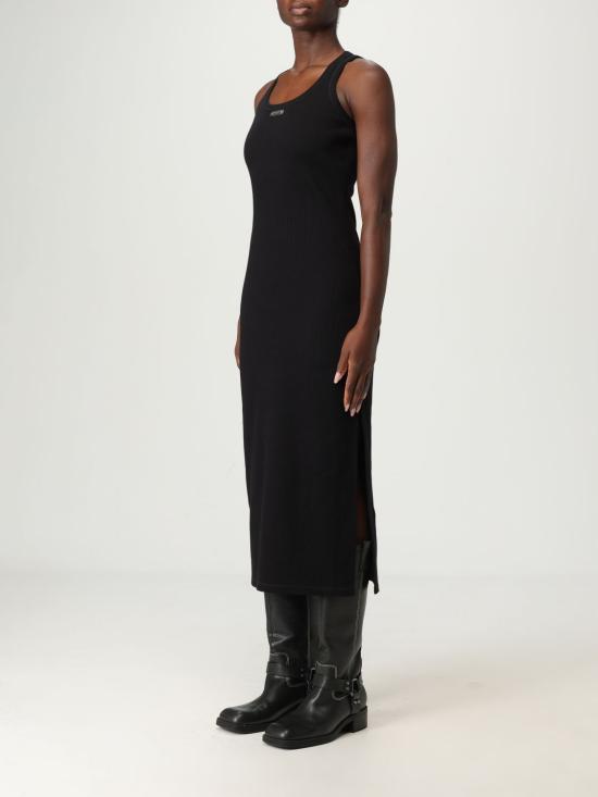 25FW 알렉산더 맥퀸 롱 원피스 833873QLAER 1000 Black - ALEXANDER MCQUEEN