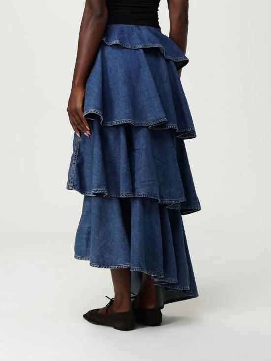 25FW 알라이아 데님 스커트 AA9J2358D004B 505 Blue - ALAIA