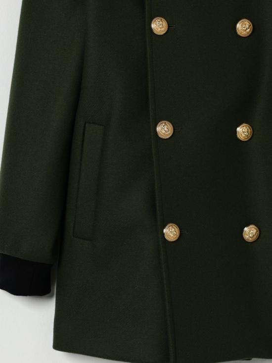 25FW [키즈] 발망 코트 BX2P30E0169 762OR Green - BALMAIN