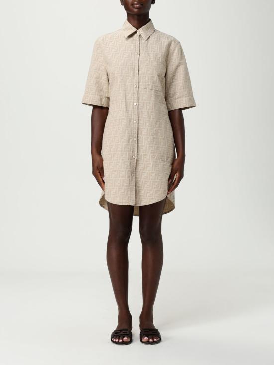 25FW 펜디 숏 원피스 FLD562ASMF F1SAZ Cream