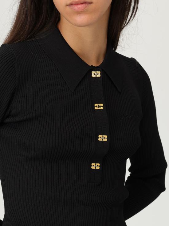 25FW 가니 숏 원피스 K2523 099 Black - GANNI