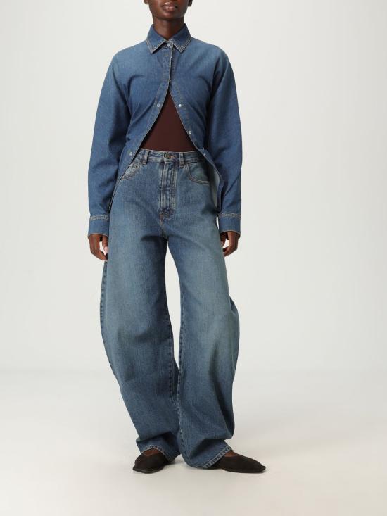 25FW 알라이아 블라우스 AA9C0988D004B 505 Blue - ALAIA