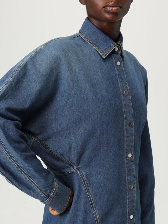 25FW 알라이아 블라우스 AA9C0988D004B 505 Blue - ALAIA