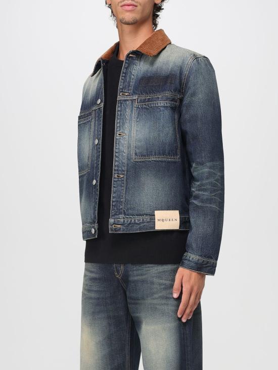 25FW 알렉산더 맥퀸 데님 트러커 자켓 839093QYABR 4211 Blue - ALEXANDER MCQUEEN