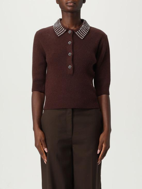 25FW 핑코 폴로 티셔츠 105745A2S4 L99 Brown