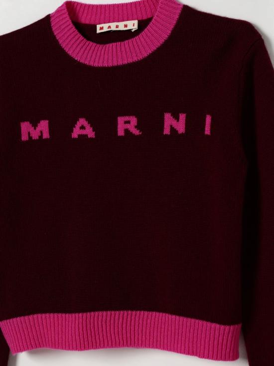 25FW [키즈] 마르니 풀오버 M00993M00ML 0M434 Burgundy - MARNI
