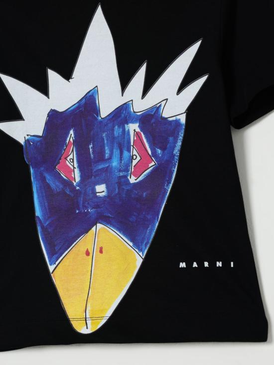 25FW [키즈] 마르니 티셔츠 M01569M00RF 0M900 Black - MARNI