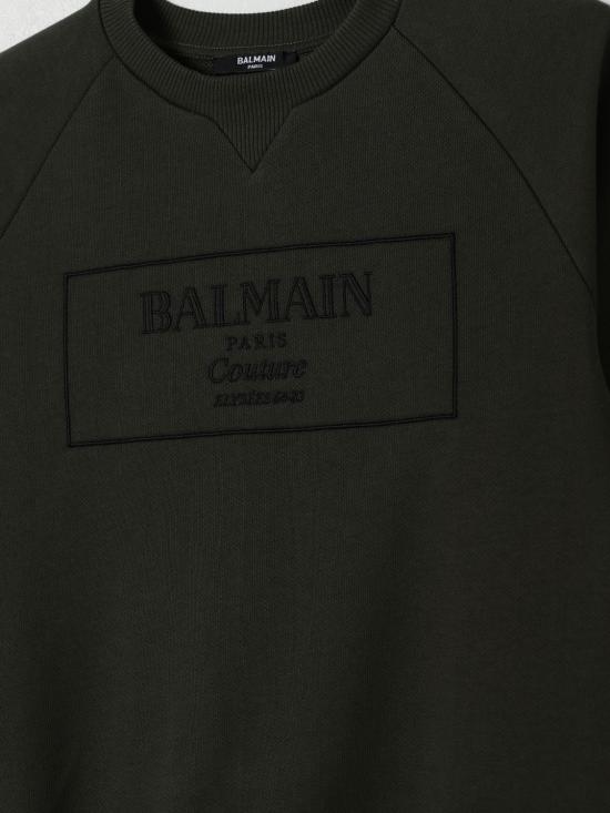 25FW [키즈] 발망 풀오버 BX4P80Z3183 762NE Green - BALMAIN