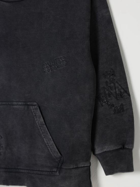 25FW [키즈] MM6 메종마르지엘라 풀오버 M60867MM06A M6900 Black - MM6 MAISON MARGIELA