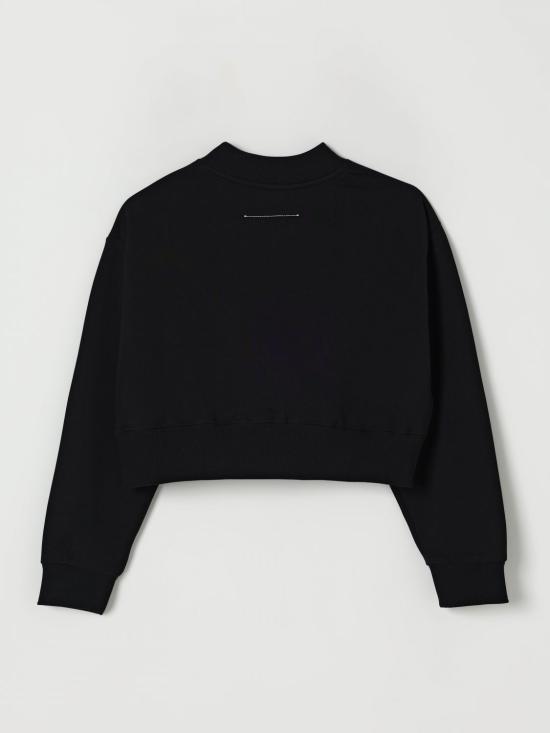 25FW [키즈] MM6 메종마르지엘라 풀오버 M60904MM04H M6900 Black - MM6 MAISON MARGIELA