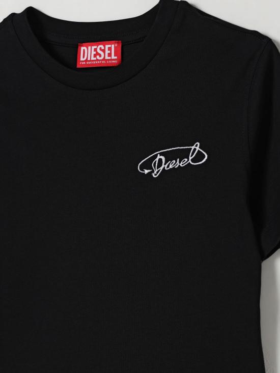25FW [키즈] 디젤 티셔츠 J025260CATM K900 Black - DIESEL