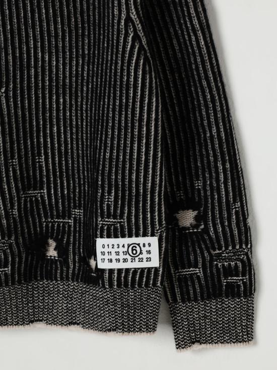 25FW [키즈] MM6 메종마르지엘라 풀오버 M60881MM06K M6C39 Black - MM6 MAISON MARGIELA