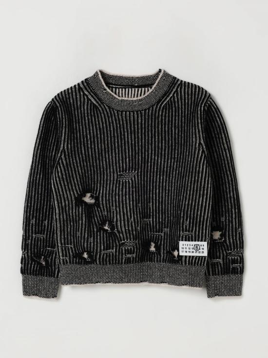 25FW [키즈] MM6 메종마르지엘라 풀오버 M60881MM06K M6C39 Black