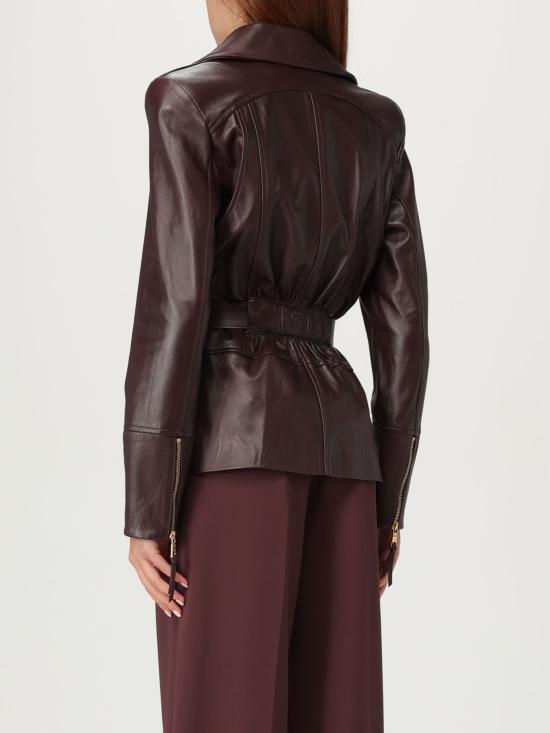 25FW 엘리자베타프랜치 가죽 자켓 GD50Z EA4 Wine - ELISABETTA FRANCHI