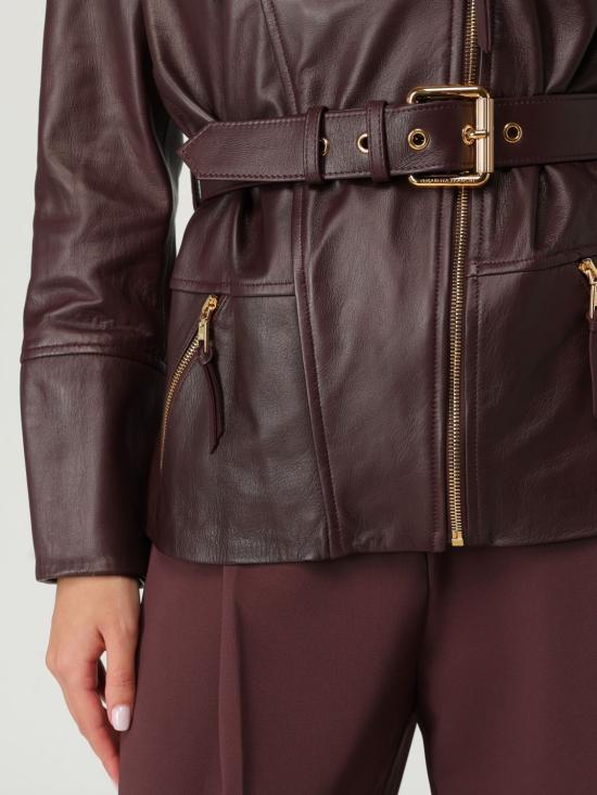 25FW 엘리자베타프랜치 가죽 자켓 GD50Z EA4 Wine - ELISABETTA FRANCHI