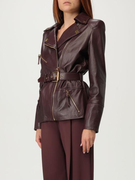 25FW 엘리자베타프랜치 가죽 자켓 GD50Z EA4 Wine - ELISABETTA FRANCHI