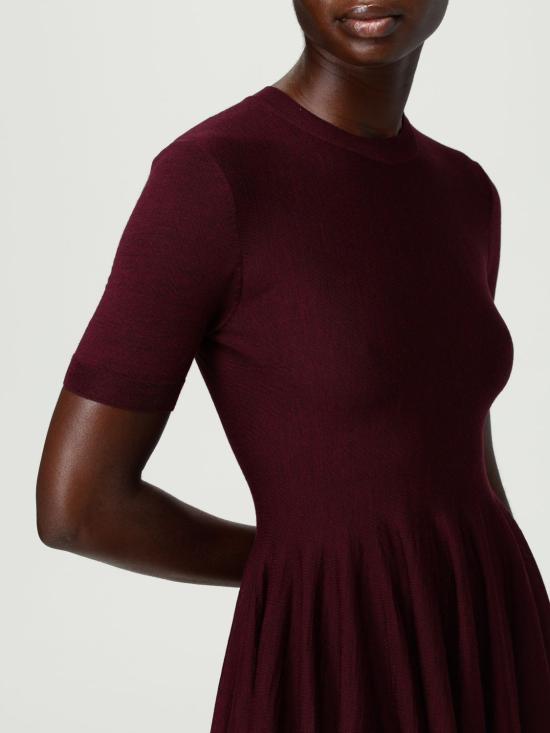 25FW 알라이아 숏 원피스 AA9R2700M922B 413 Burgundy - ALAIA