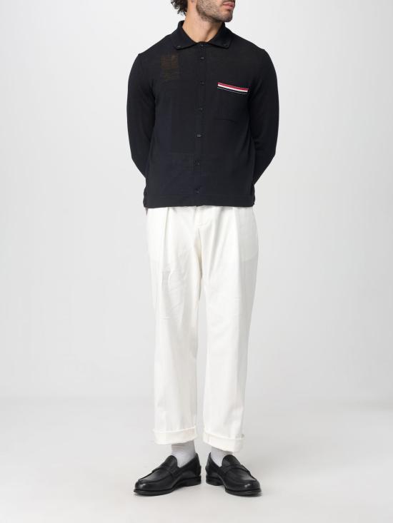 25FW 톰브라운 스웨터 MKL007BY1051 001 Black - THOM BROWNE