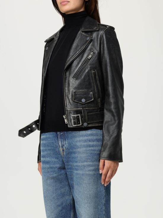 25FW 골든구스 가죽 자켓 GWP00848P00064790100 Black - GOLDEN GOOSE