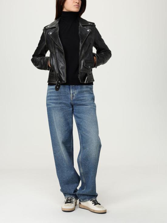 25FW 골든구스 가죽 자켓 GWP00848P00064790100 Black - GOLDEN GOOSE